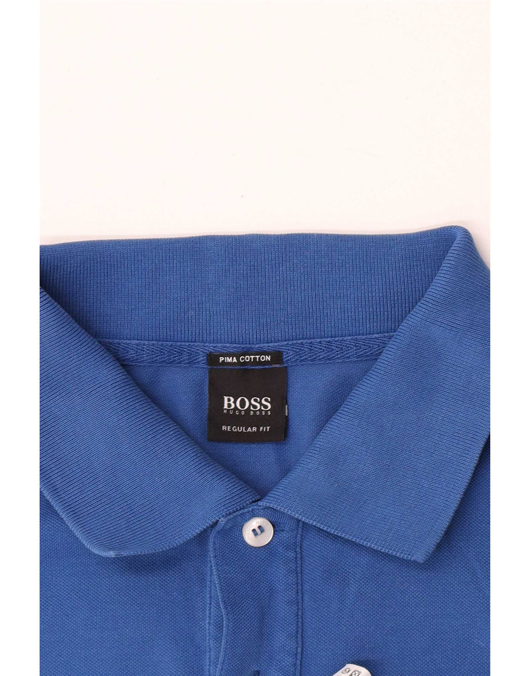 Hugo Boss Mens Regular Fit Polo Shirt Large Blue Cotton