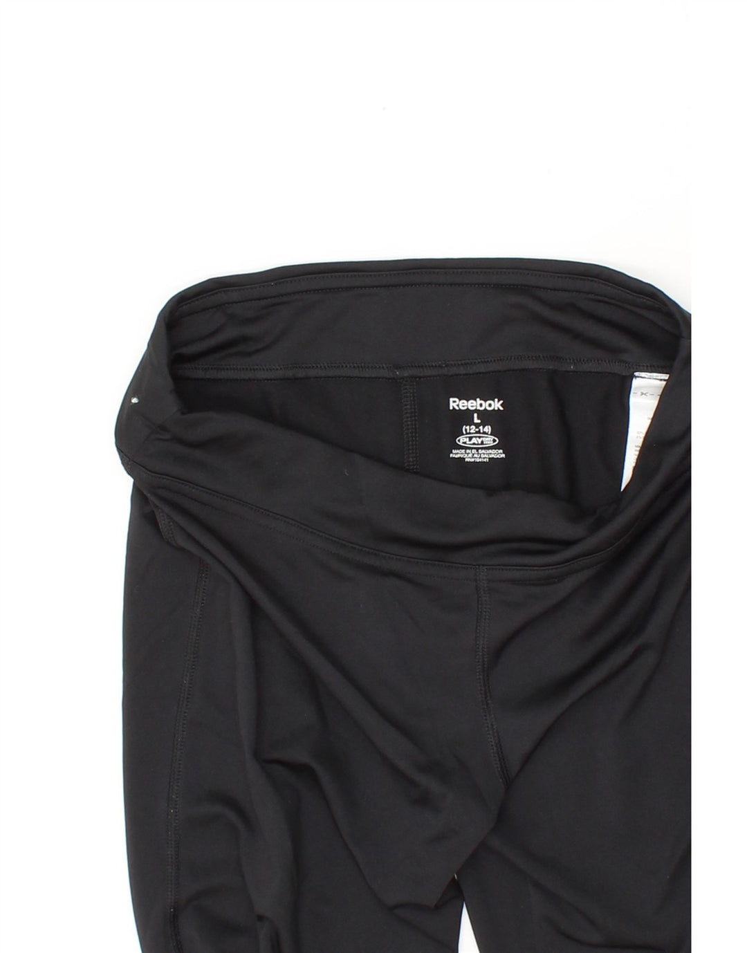 REEBOK Girls Capri Leggings 12-13 Years Large  Black Polyester Vintage Reebok and Second-Hand Reebok from Messina Hembry 
