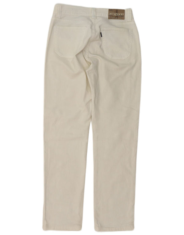 JECKERSON Mens Straight Jeans W32 L32 White Cotton
