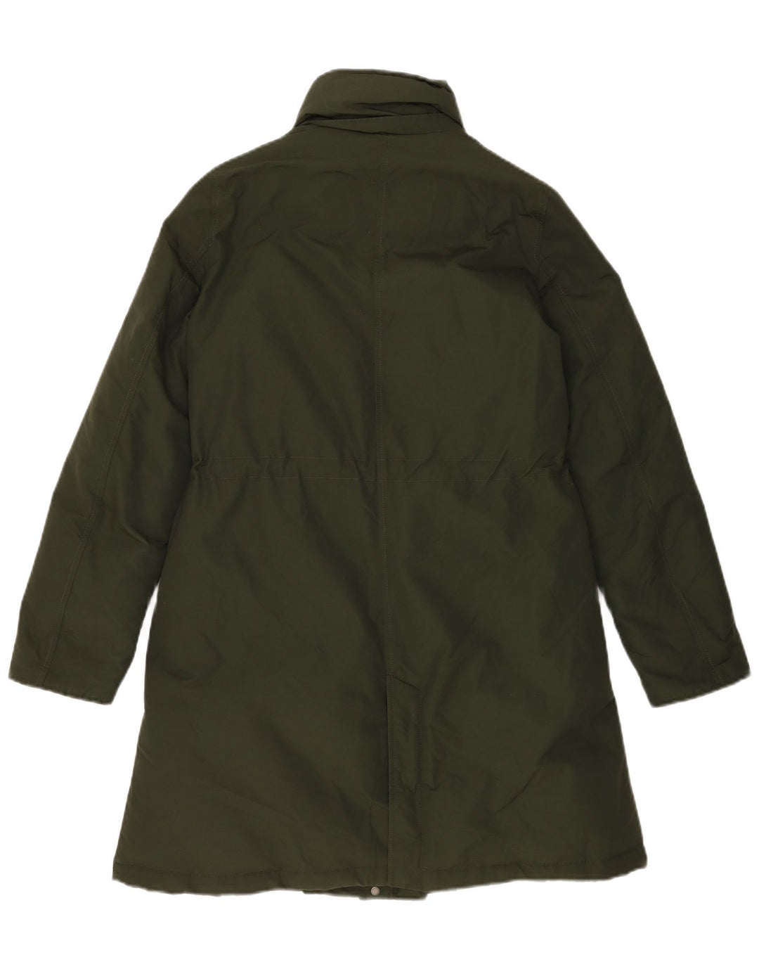 Woolrich Womens Oversized Padded Jacket UK 10 Small Khaki Cotton