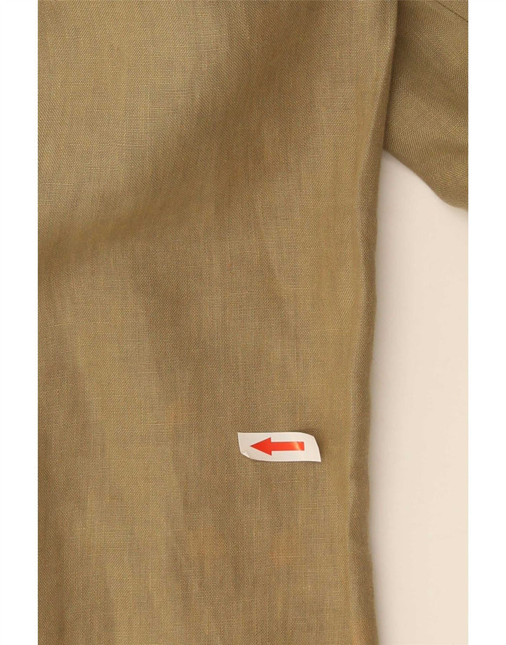 Valentino Mens 3 Button Blazer Jacket IT 50 Large Khaki Linen