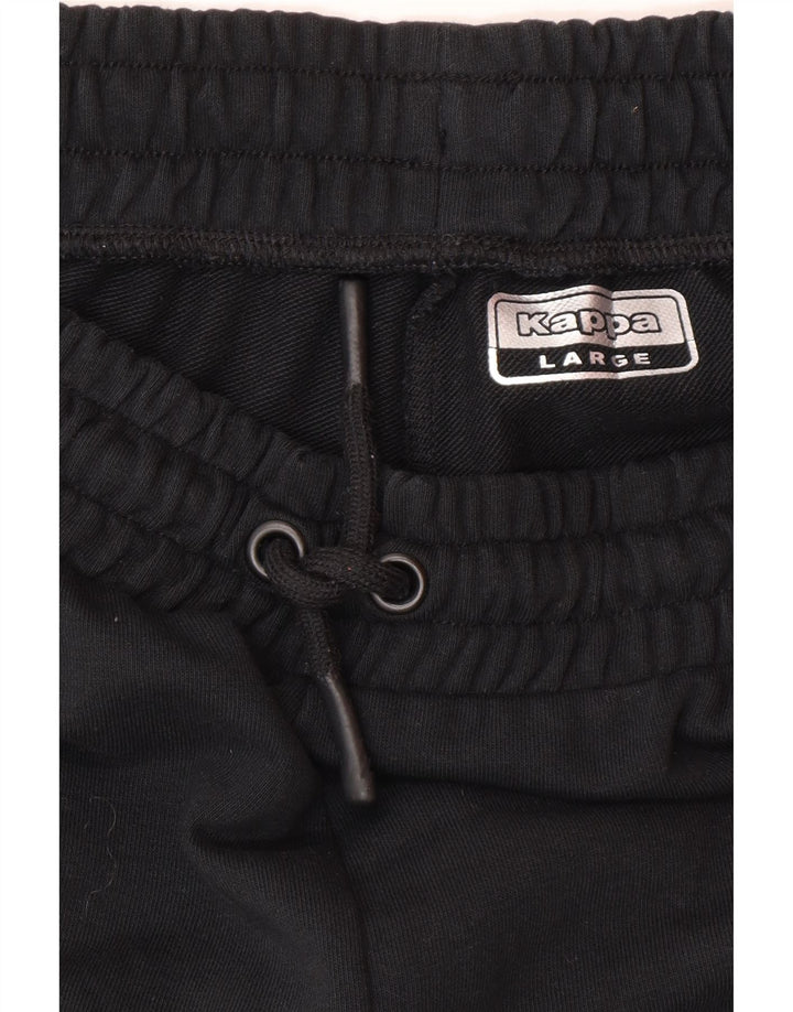 Kappa Mens Tracksuit Trousers Joggers Large  Black Cotton