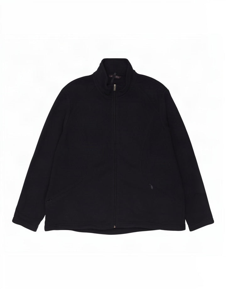 Jaqueta de lã feminina Marks & Spencer UK 20 2XL poliéster azul marinho