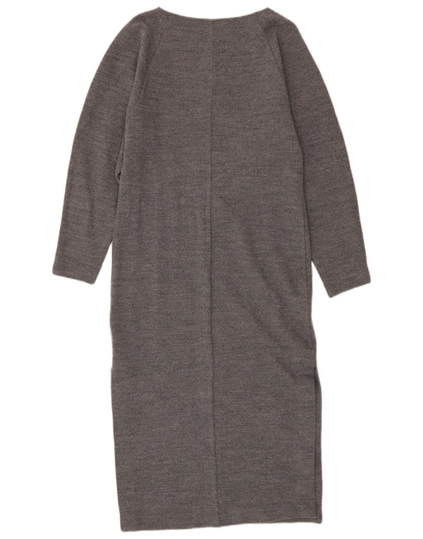 Rochie Cos cu maneci lungi pentru femei UK 10 Lână gri mică