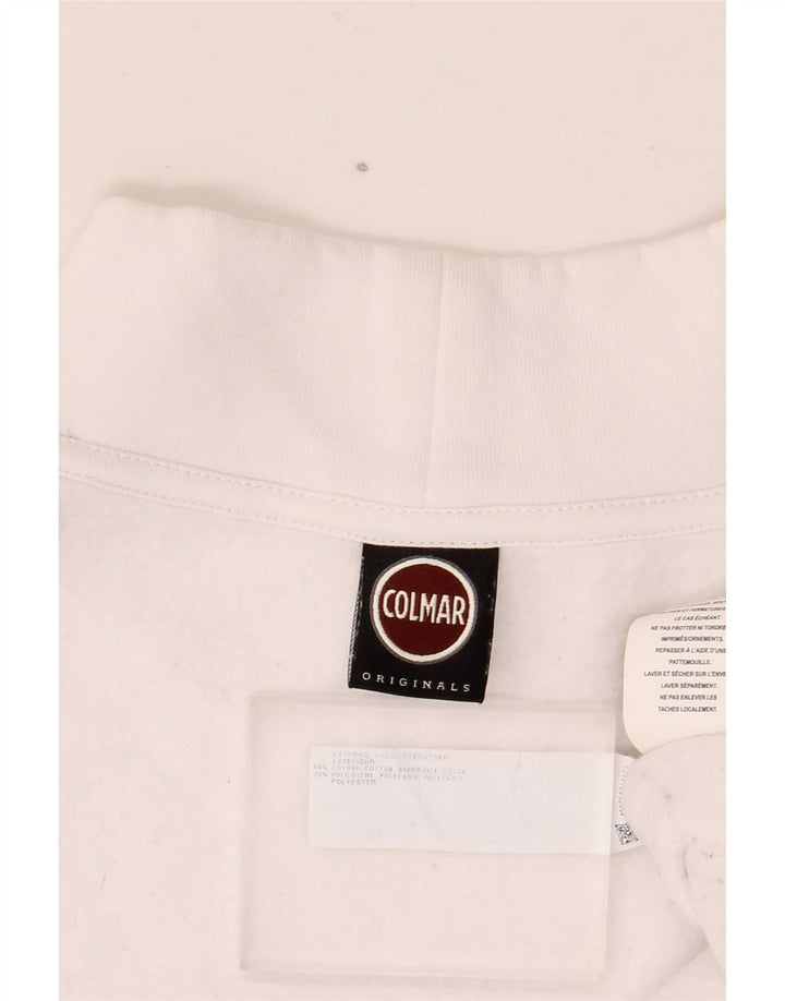 Colmar Womens Oversized Sweatshirt Jumper UK 10 Small White Bomuld