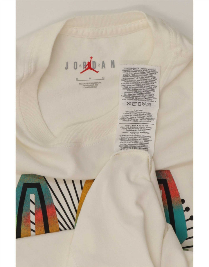 T-shirt grafica da uomo Jordan Top in cotone bianco medio