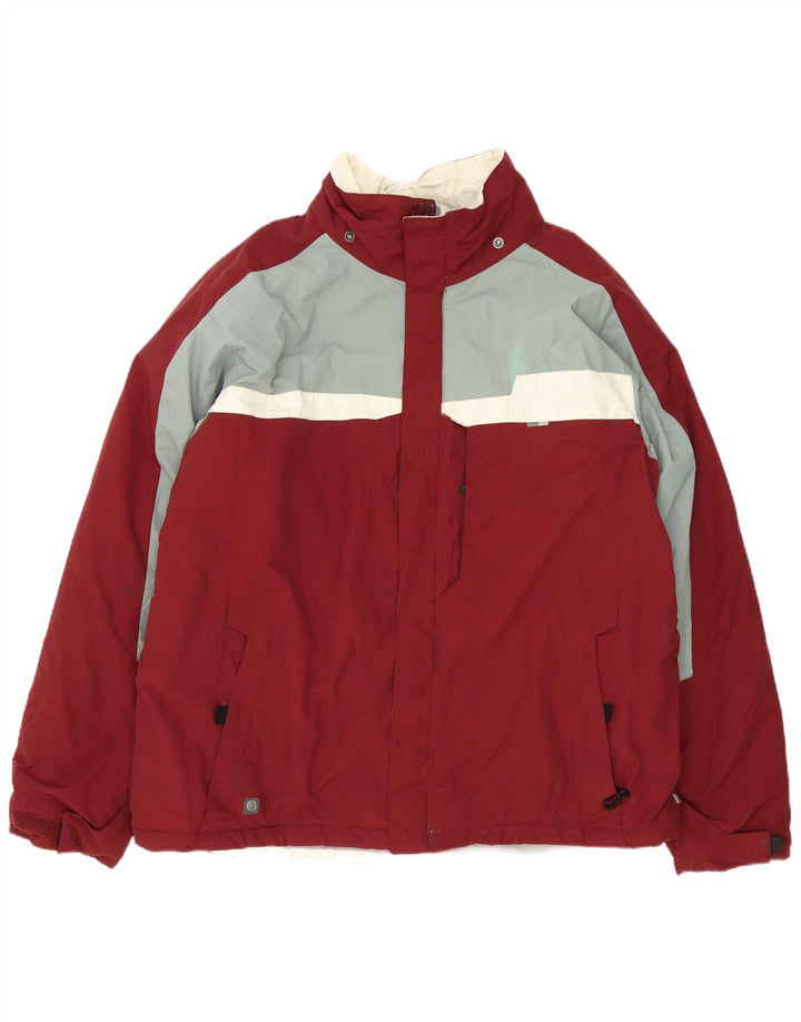 Columbia Skijakke til mænd UK 42 XL Burgundy Colourblock Polyester