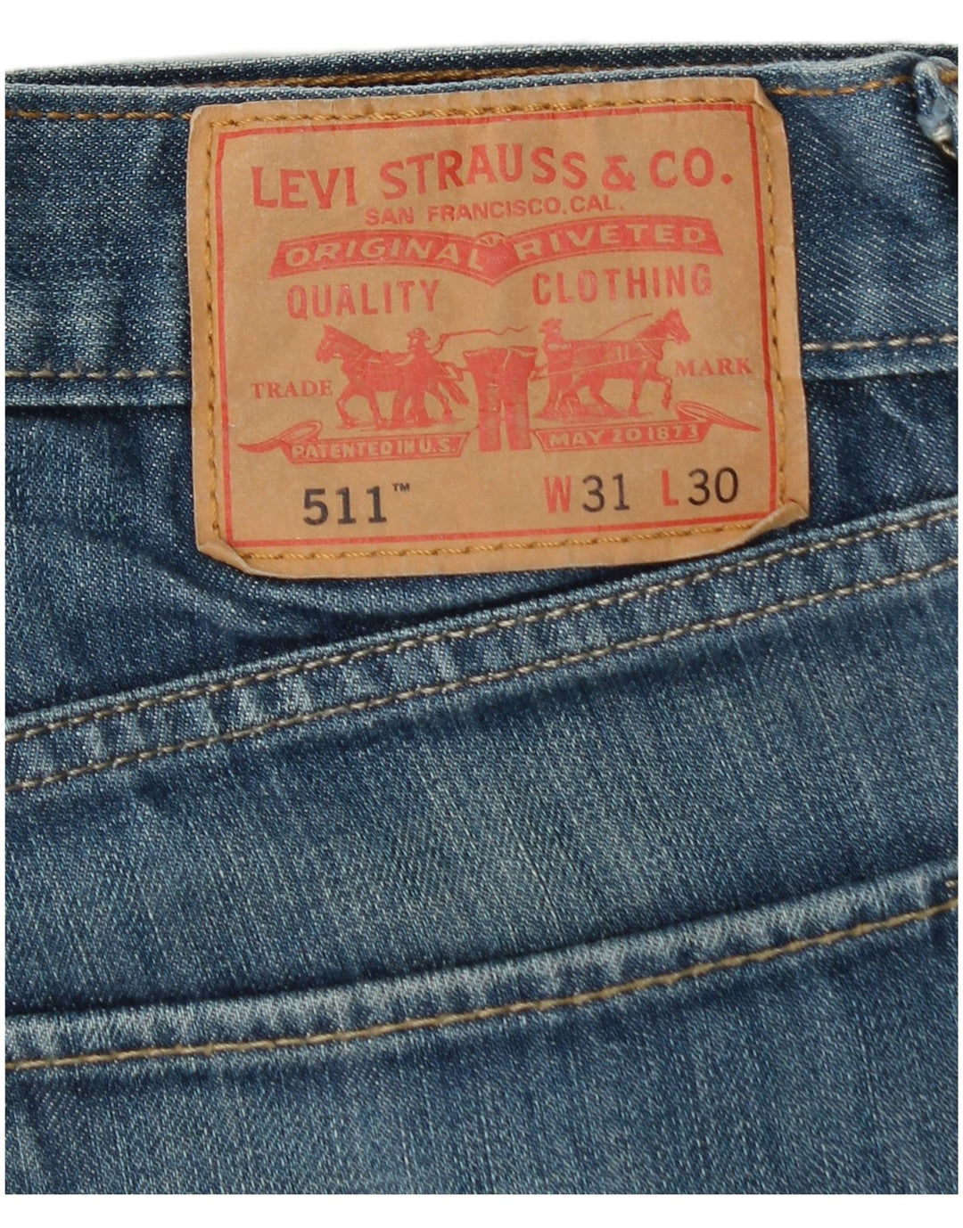 Levi's Mens 511 Slim Jeans W31 L27 Blue Cotton