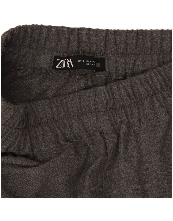 ZARA Womens Tapered Suit Trousers Small W26 L29 Grey