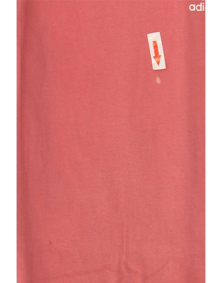 Adidas Womens Leggings UK 12 Medium Pink Cotton