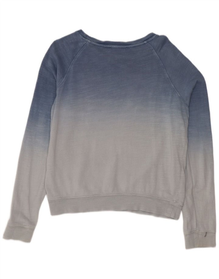 Marks & Spencer Damen Sweatshirt Pullover UK 10 Small Blue Tie Dye