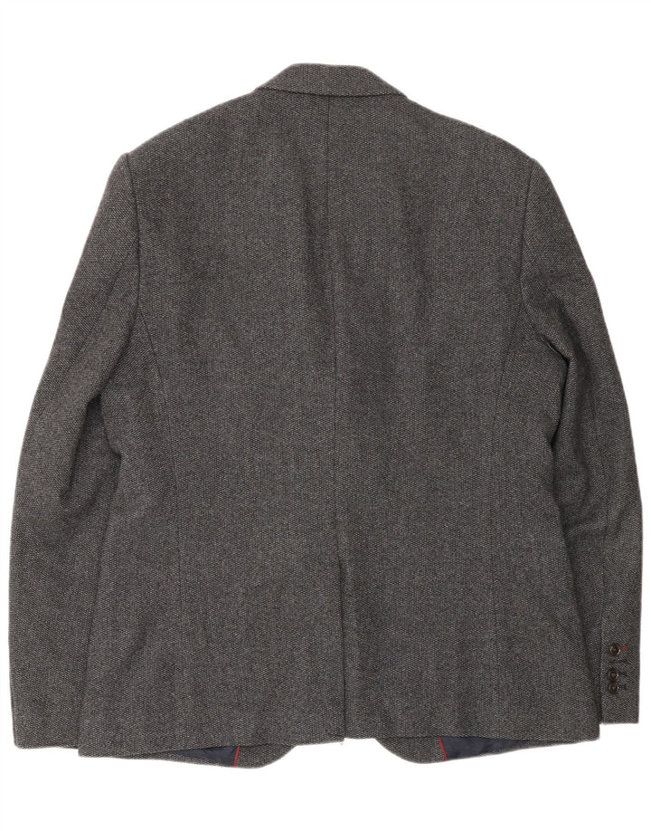 Giacca blazer da uomo a 2 bottoni Jack Wills UK 42 XL lana grigia