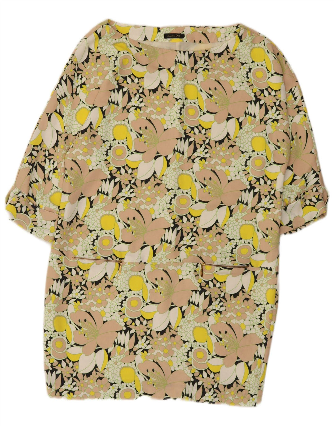Massimo Dutti Dame Skift Kjole EU 44 XL Flerfarvet Blomster