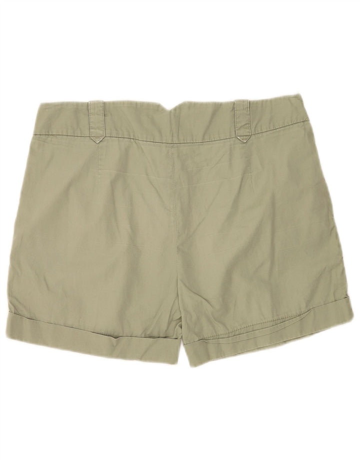 Zara Womens Pegged Chino Shorts Medium W28 Green Cotton