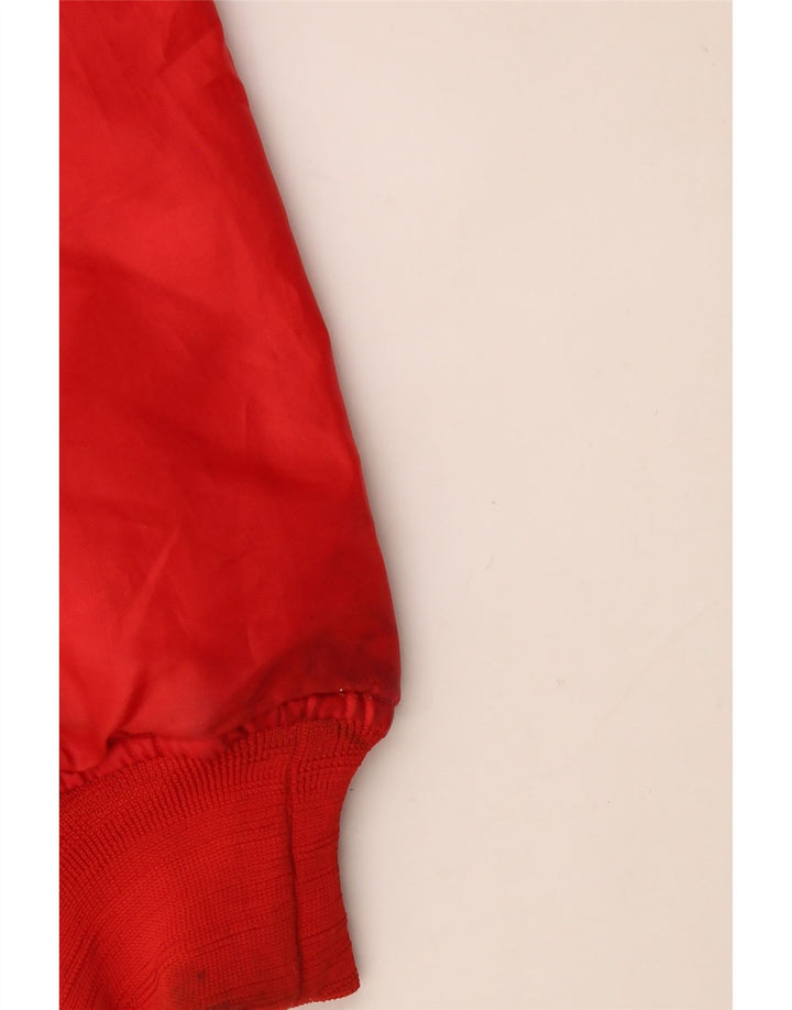 VINTAGE Mens Bomber Jacket UK 38 Medium Red Polyamide