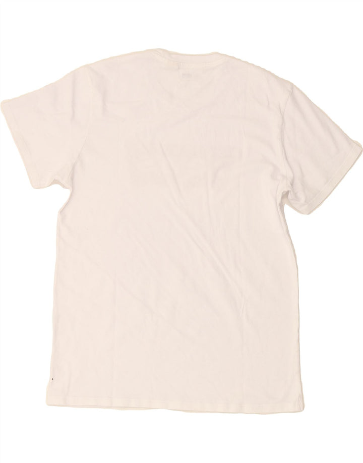 LEVI'S Womens Graphic T-Shirt Top UK 12 Medium White Vintage Levi's and Second-Hand Levi's from Messina Hembry 