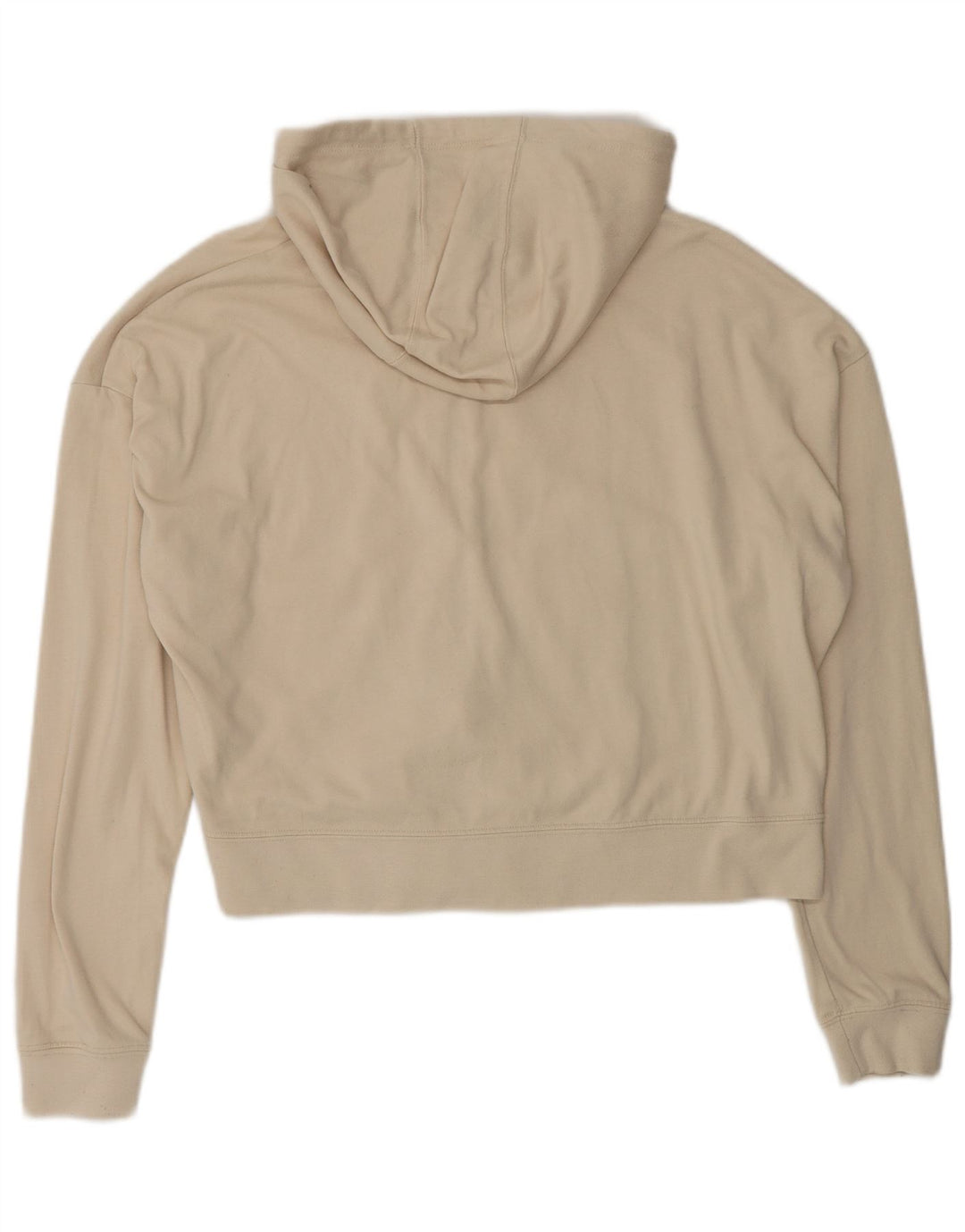 Nike Womens Oversized Zip Hoodie Sweater UK 10 Small Beige Polyester