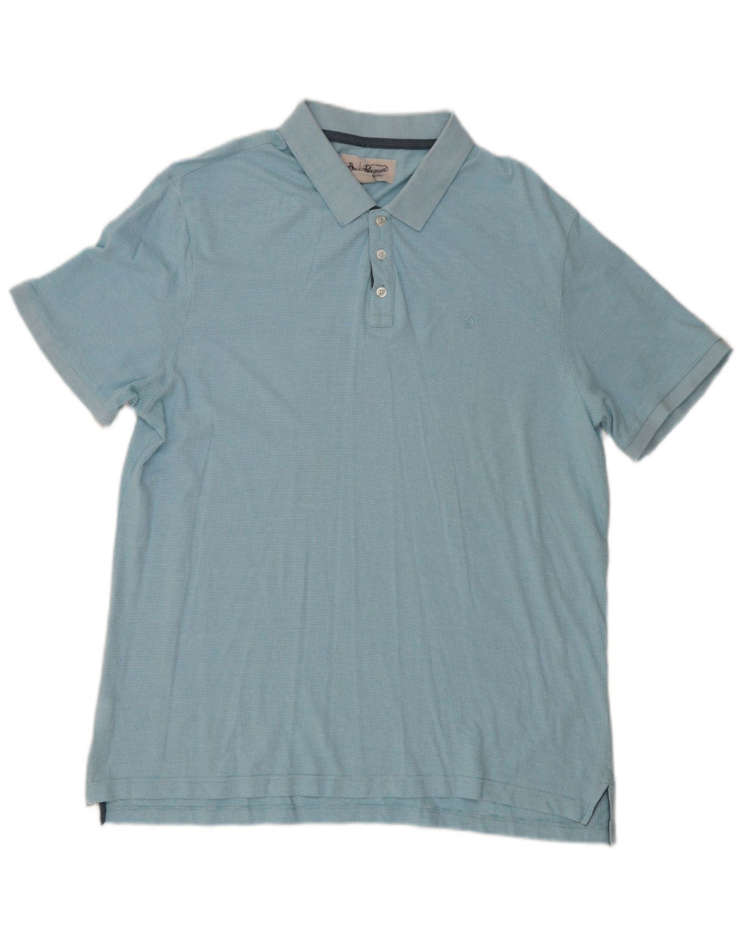 Penguin Mens Polo Shirt 2XL Blue Cotton