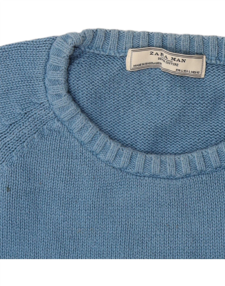 Maglione maglione girocollo da uomo Zara a righe grandi multicolori