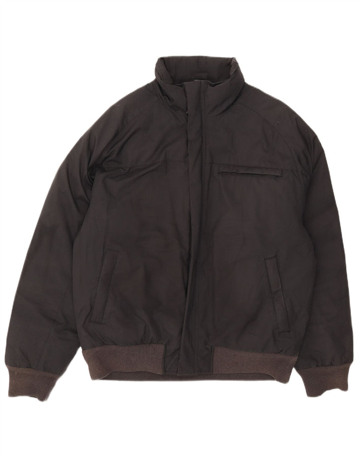 Adidas Mens Bomber Jacket UK 40 Large Black Polyester