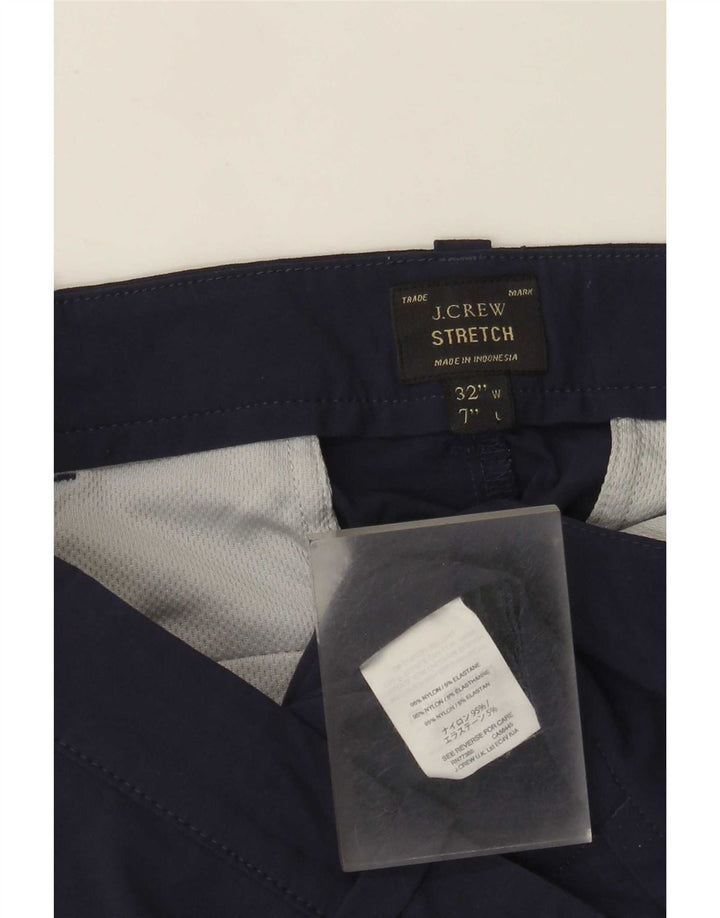J. Crew Mens Chino Shorts Medium W32 Navy Blue Nylon