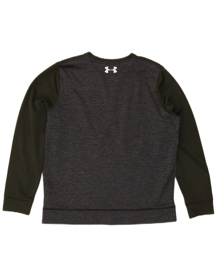 UNDER ARMOUR Womens Cold Gear Sweatshirt Jumper UK 16 Large Khaki
