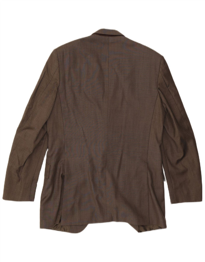 Gieves & Hawkes Herren-Blazer mit 2 Knöpfen, UK 40, große braune Wolle