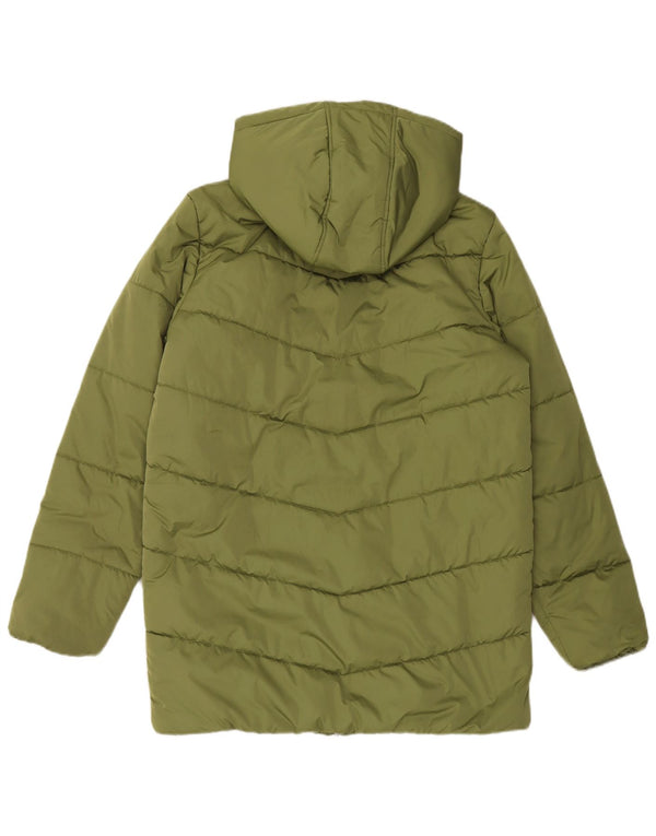 Vans Dame Hætte Polstret Frakke UK 16 Large Green