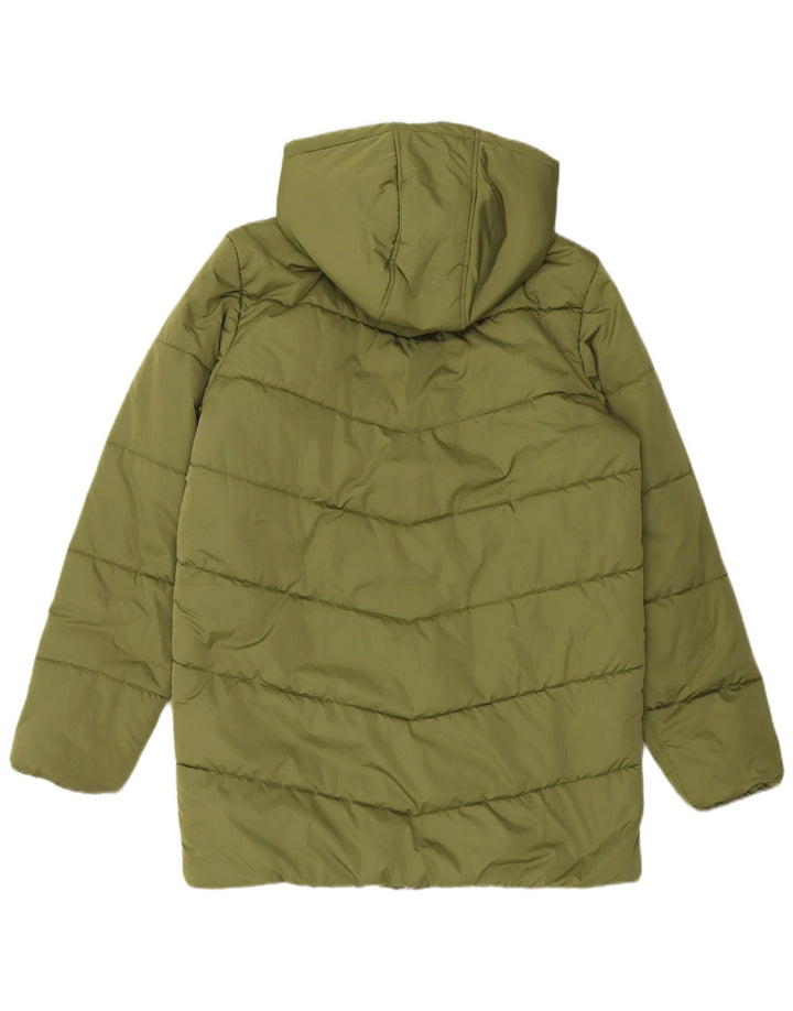 Vans Dame Hætte Polstret Frakke UK 16 Large Green