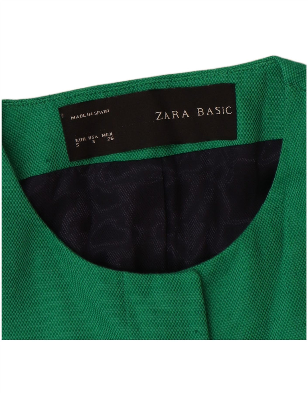 Zara Womens Overcoat UK 10 Small Green Cotton