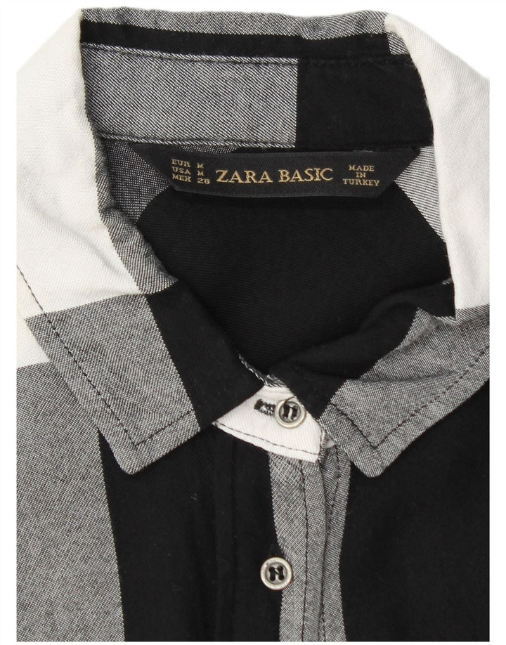 Cămașă pentru femei Zara UK 12 Medium Black Gingham
