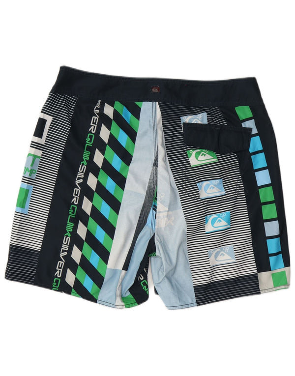 Quiksilver Mens Graphic Swimming Shorts Large Multicoloured Geometric