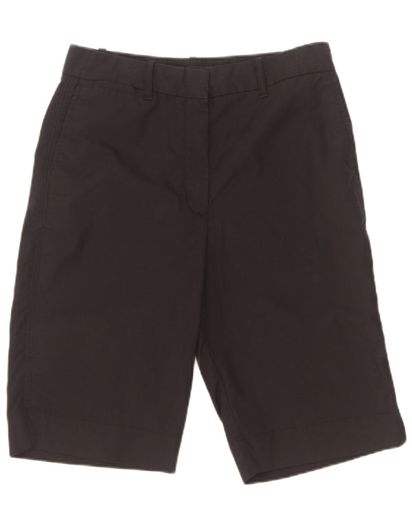 Marks & Spencer Damen Chinoshorts UK 10 Small W28 Schwarze Baumwolle