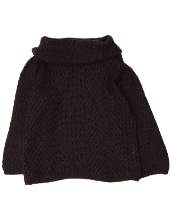 Armani Jeans Damen Pullover mit 3/4-Ärmeln und Rollkragen, Gr. 14, Schwarz