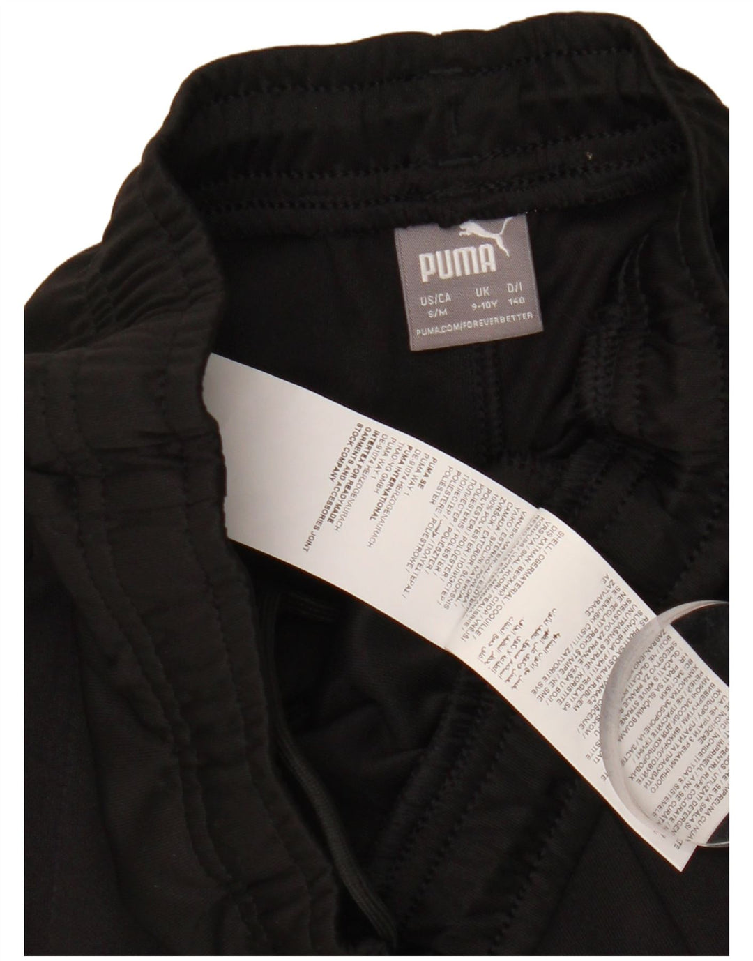 Puma Girls Tracksuit Trousers 9-10 Years Black Colourblock Polyester
