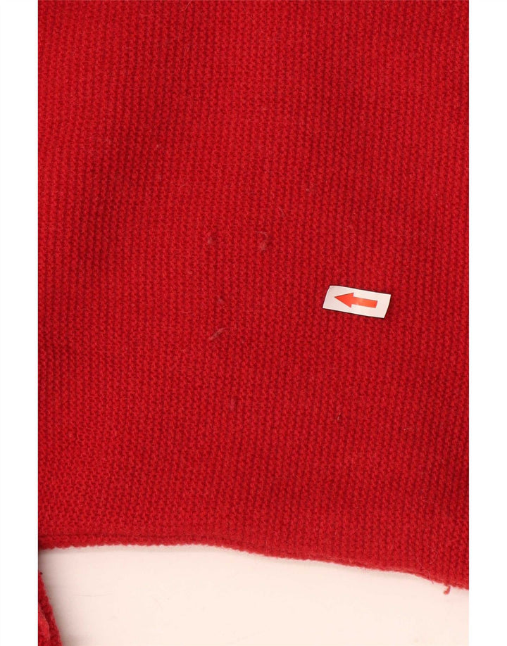 Dolomite Damen Strickjacke Pullover UK 16 Große rote Wolle