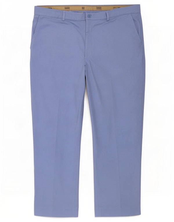 Pantaloni chino dritti da uomo Farah W42 L29 cotone blu