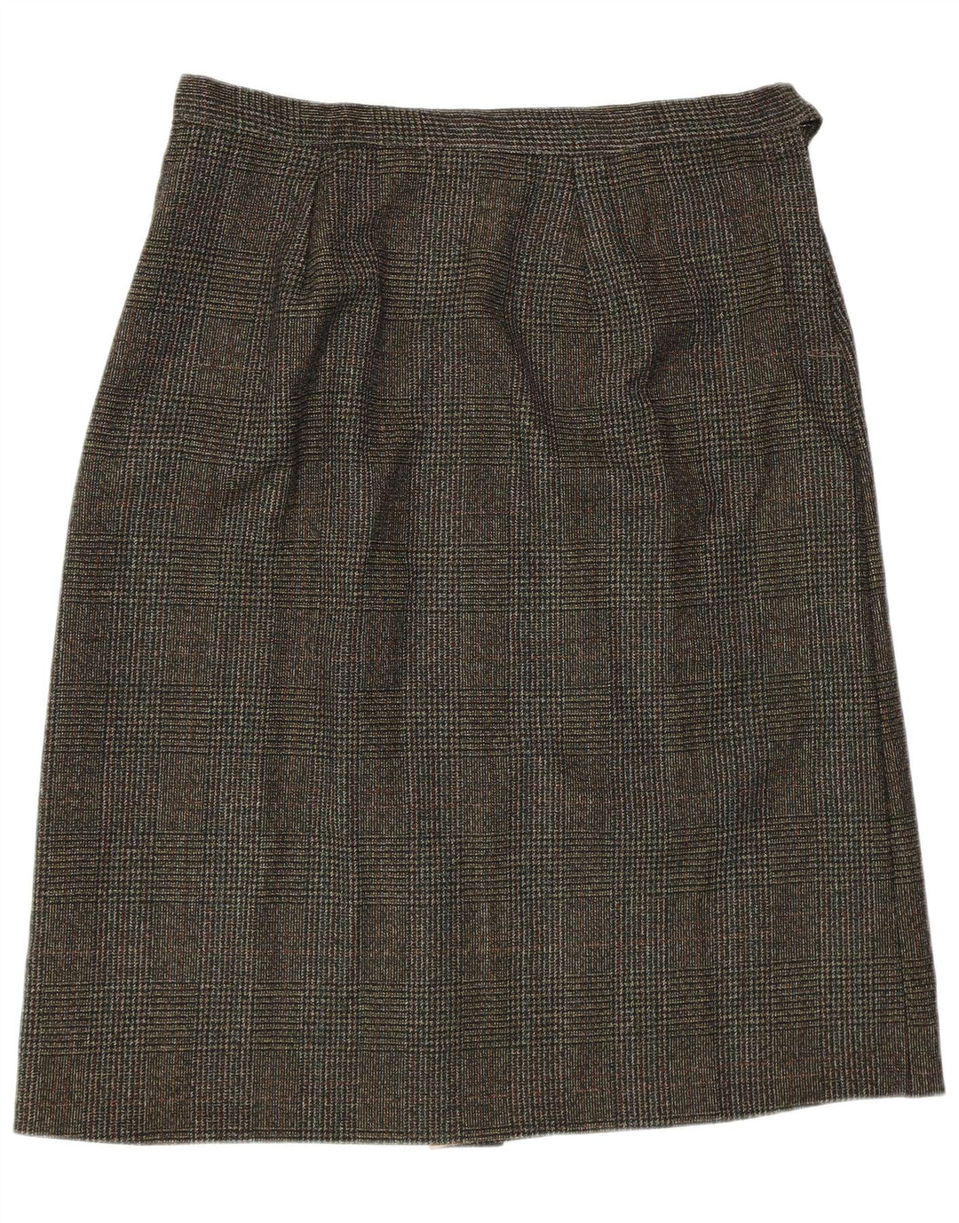 VINTAGE Womens A-Line Skirt W32 Large  Green Houndstooth