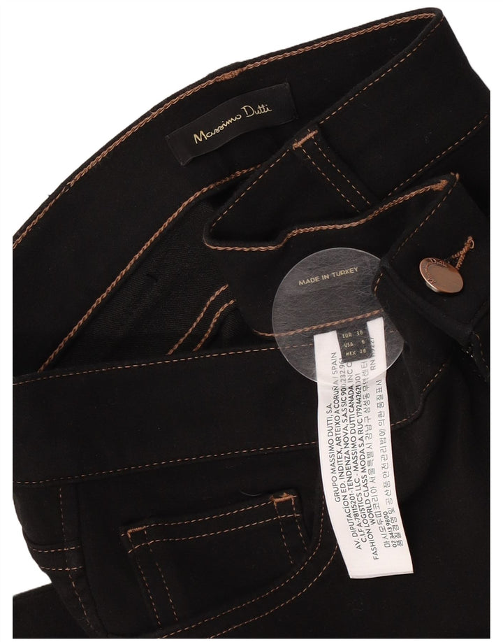 Massimo Dutti Womens Slim Jeans EU 38 Small W28 L30 Black Cotton