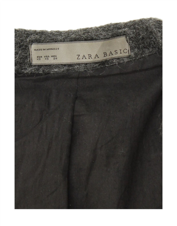 ZARA Womens 3/4 Sleeve Bolero Jacket UK 6 XS Grey Polyester Vintage Zara and Second-Hand Zara from Messina Hembry 