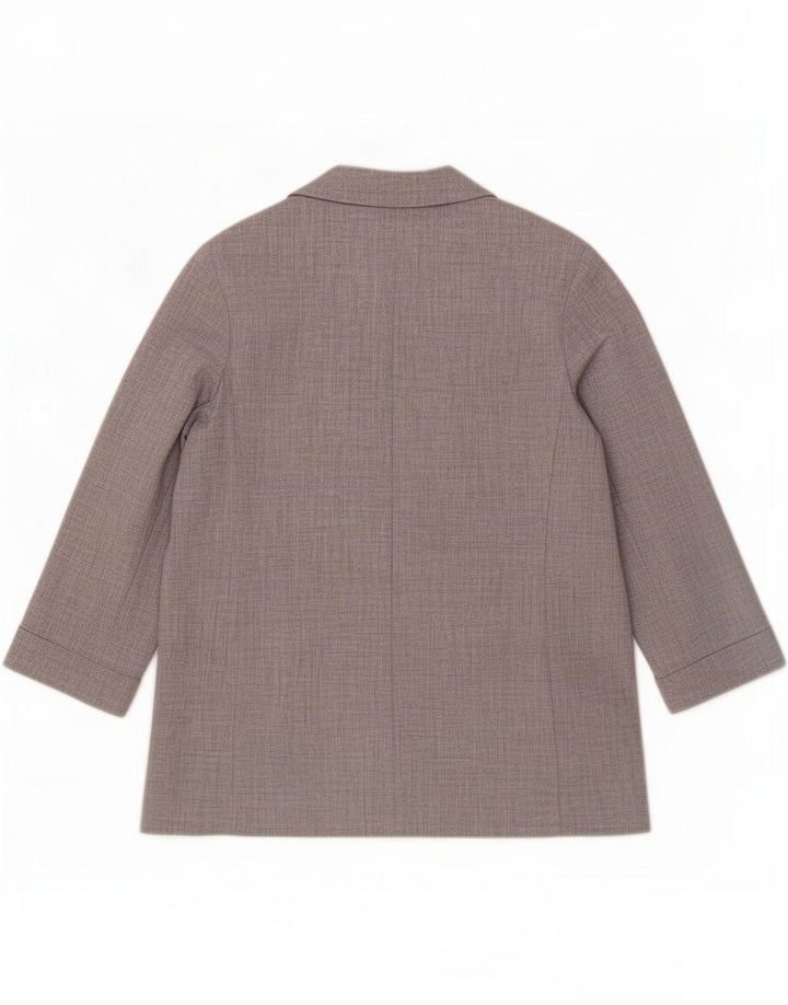 Marks & Spencer Chaqueta Blazer Abierta de Manga 3/4 para Mujer UK 46 Grande Gris