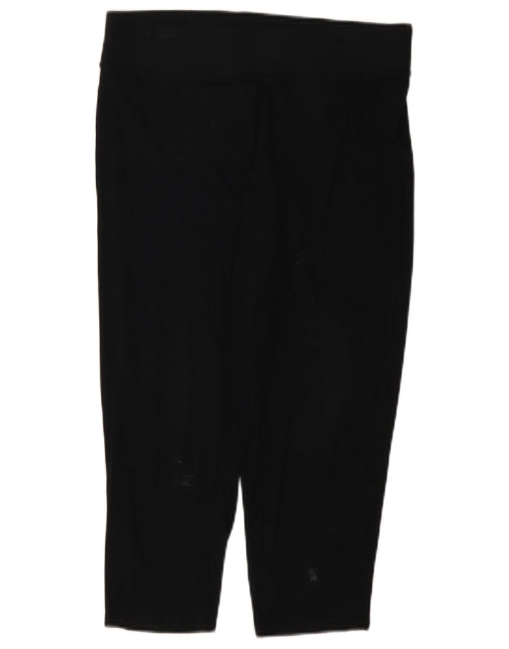 Marks & Spencer Womens Capri Leggings UK 12 Medium Black Viscose