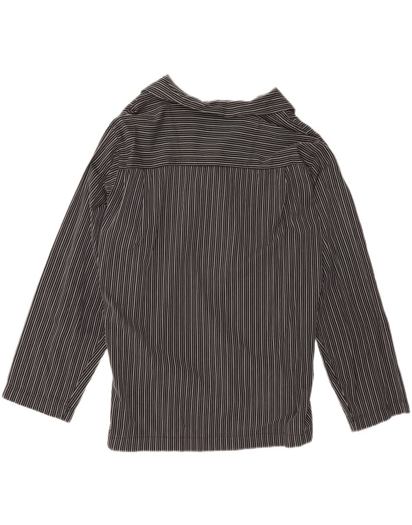 Camicia da donna Hugo Boss UK 16 Grande cotone gessato nero