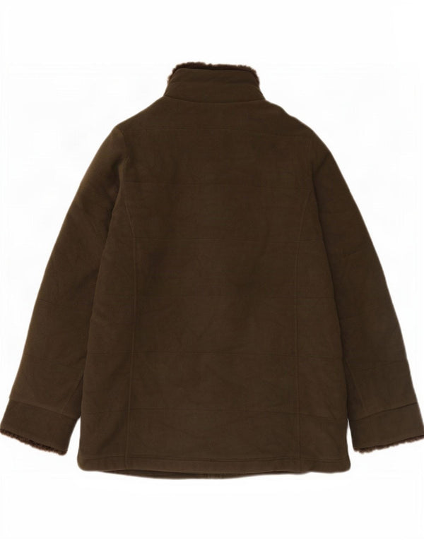 Marks & Spencer Γυναικείο Fleece Jacket UK 12 Medium Green Polyester