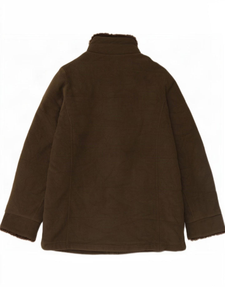 Marks & Spencer Chaqueta polar para mujer UK 12 Poliéster verde medio