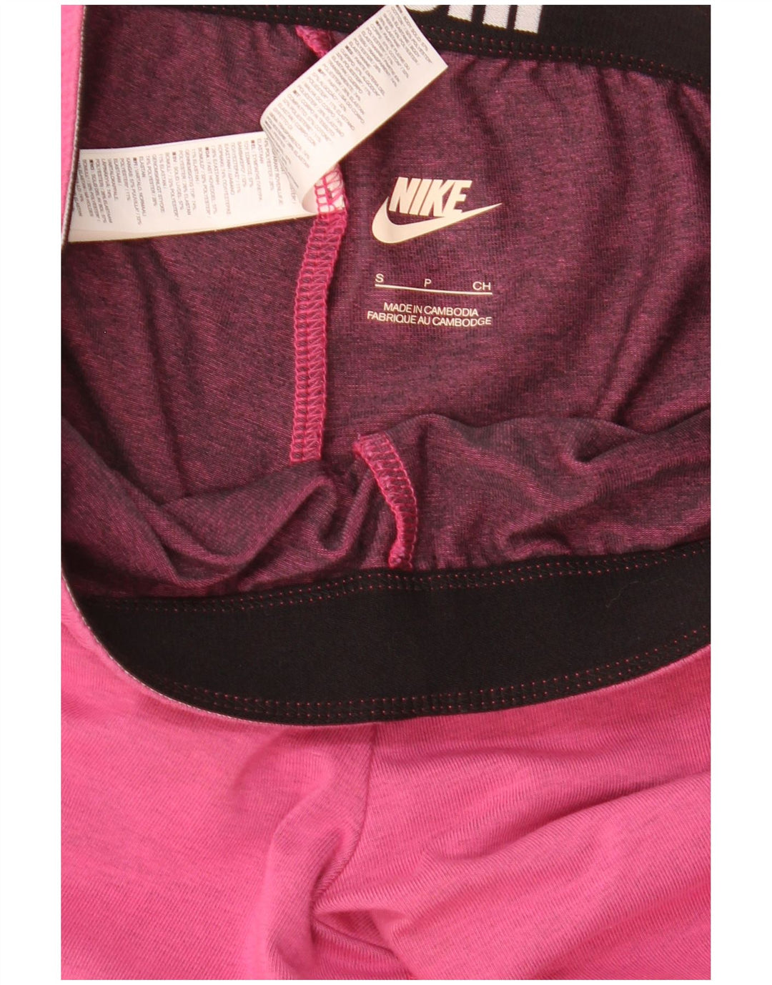 Nike Womens Graphic Leggings UK 8 Small  Pink Cotton