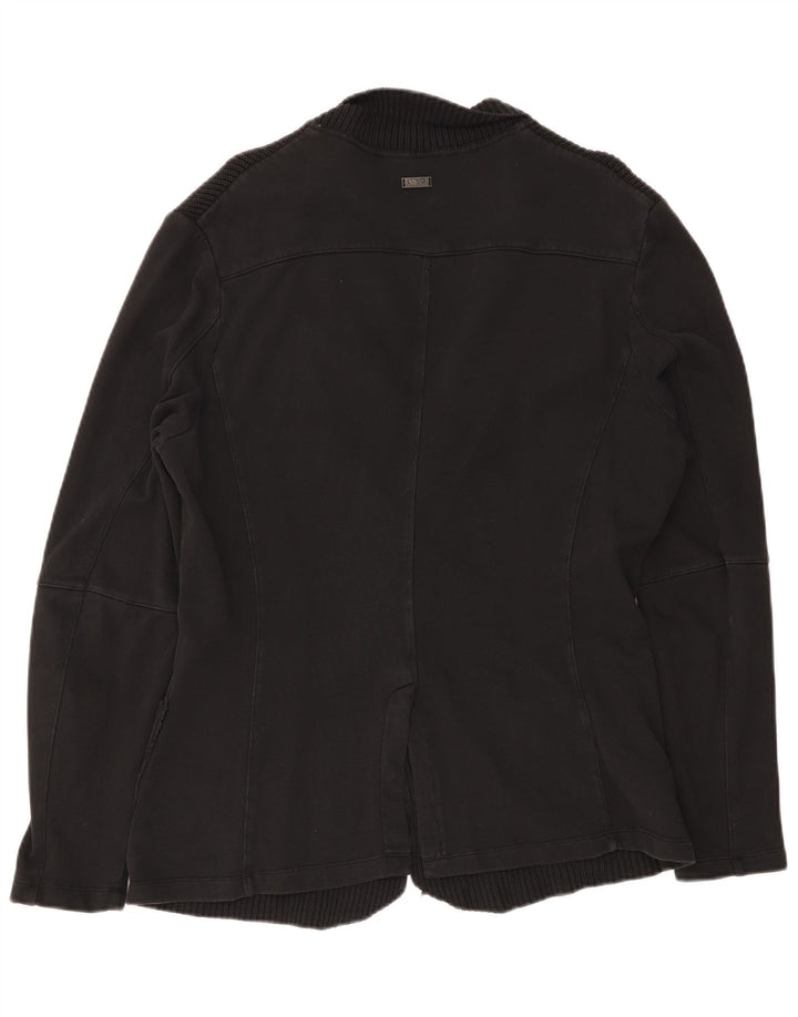Liu Jo Mens Knit 3 Button Blazer Jacket Small Black