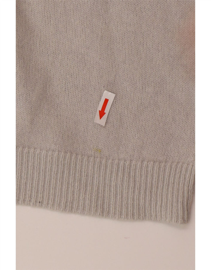 Maglione maglione con scollo a V da donna Massimo Dutti UK 12 Grigio medio