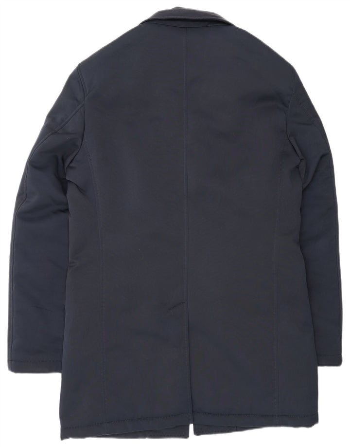 David Hamilton Herren Kampione Mantel IT 46 Small Marineblau Polyester