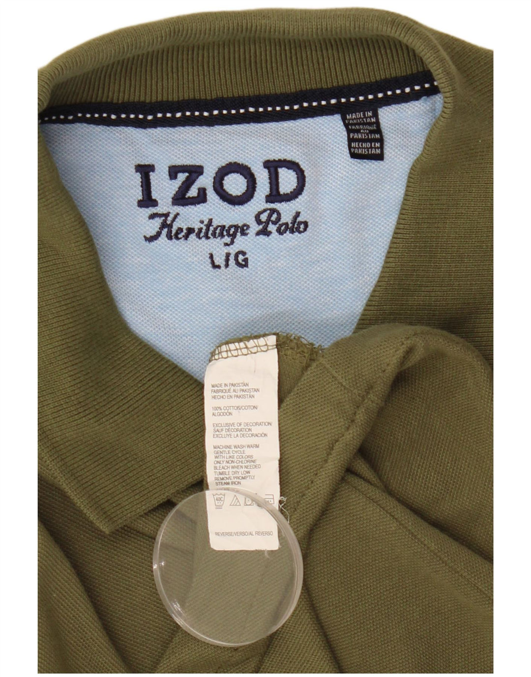 Izod Polo Heritage Homme Grand Kaki Coton
